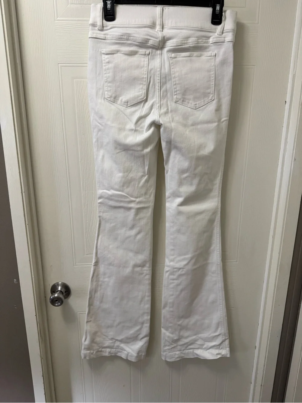 SPANX White Stretch Flare Jeans